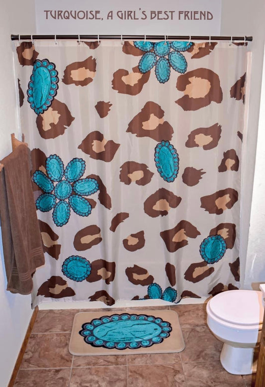 Turquoise Squash Shower Set