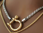 Horse Bit Lock Chain Necklace