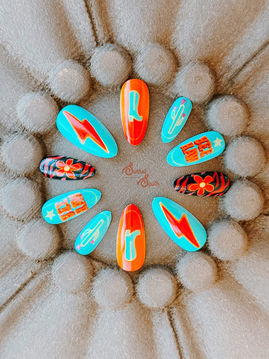 Southwest Glow Press On Nails