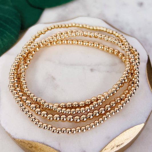 Gold Beaded Stacker Set