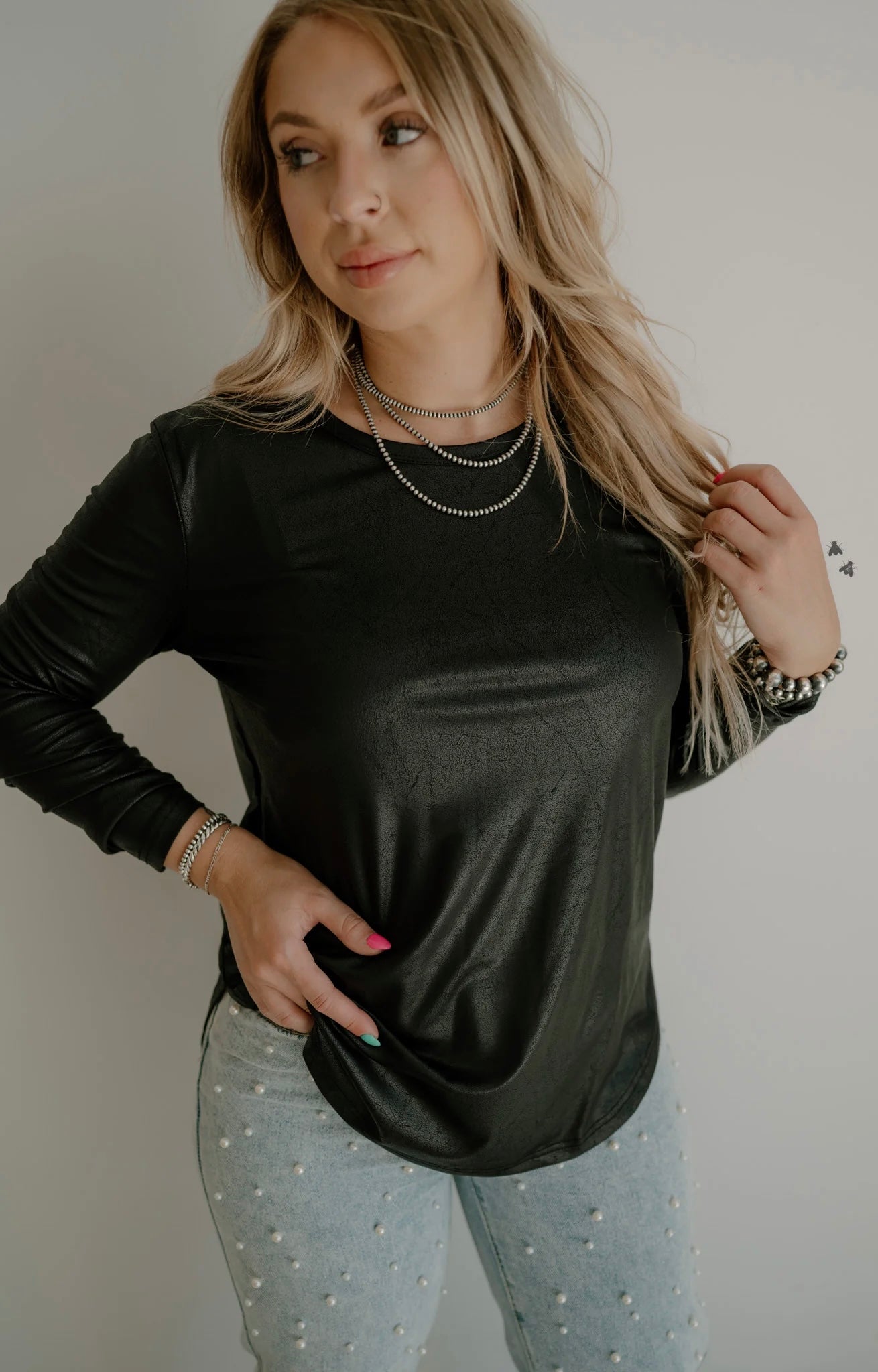 The Loretta Leather Top