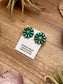 Sterling Silver Green Turquoise & Pearl Stud Earrings – Native Made by J. W.