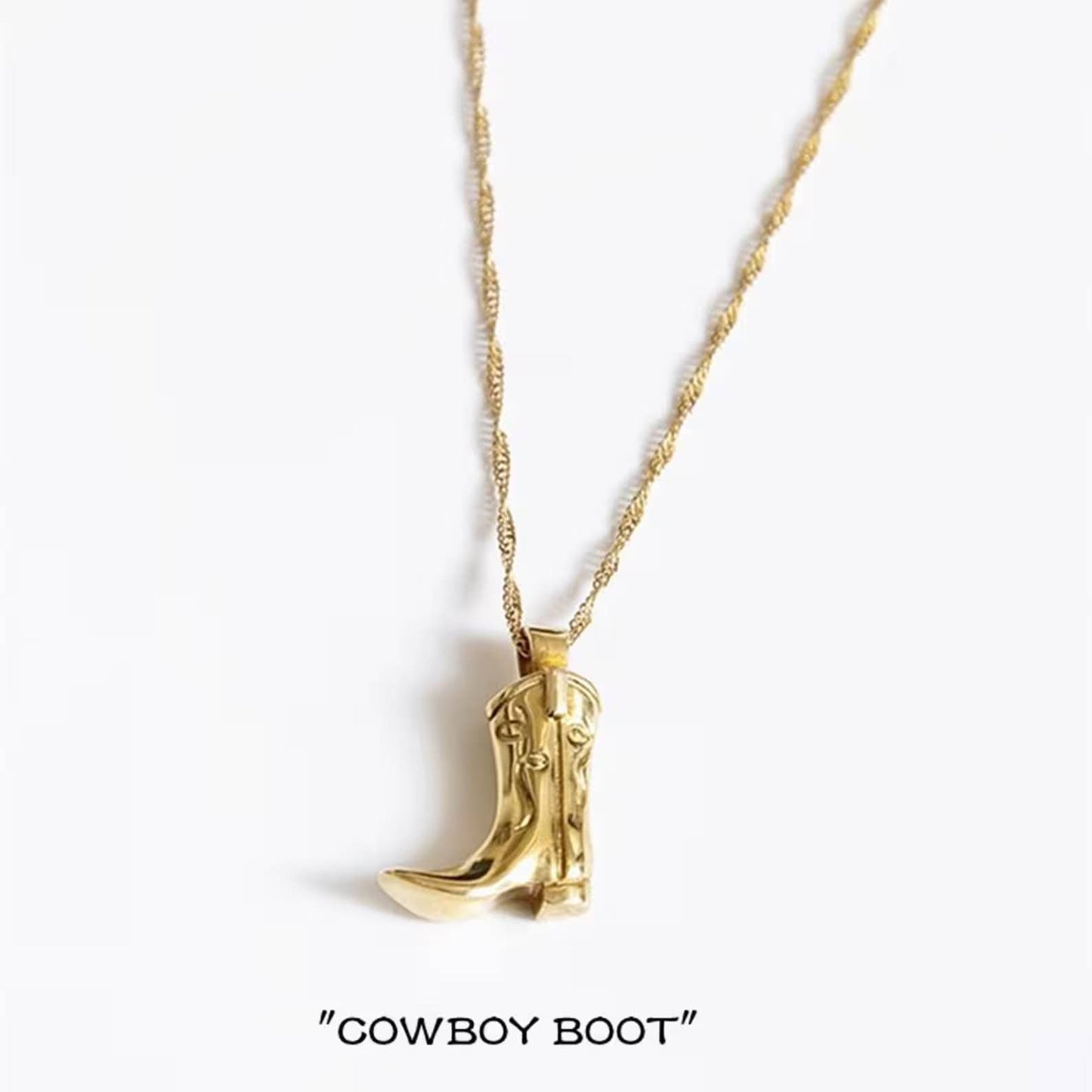 Cowgirl Boot Necklace